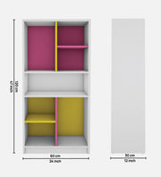 Lapis Bookcase | Frosty White, Pink and Yellow