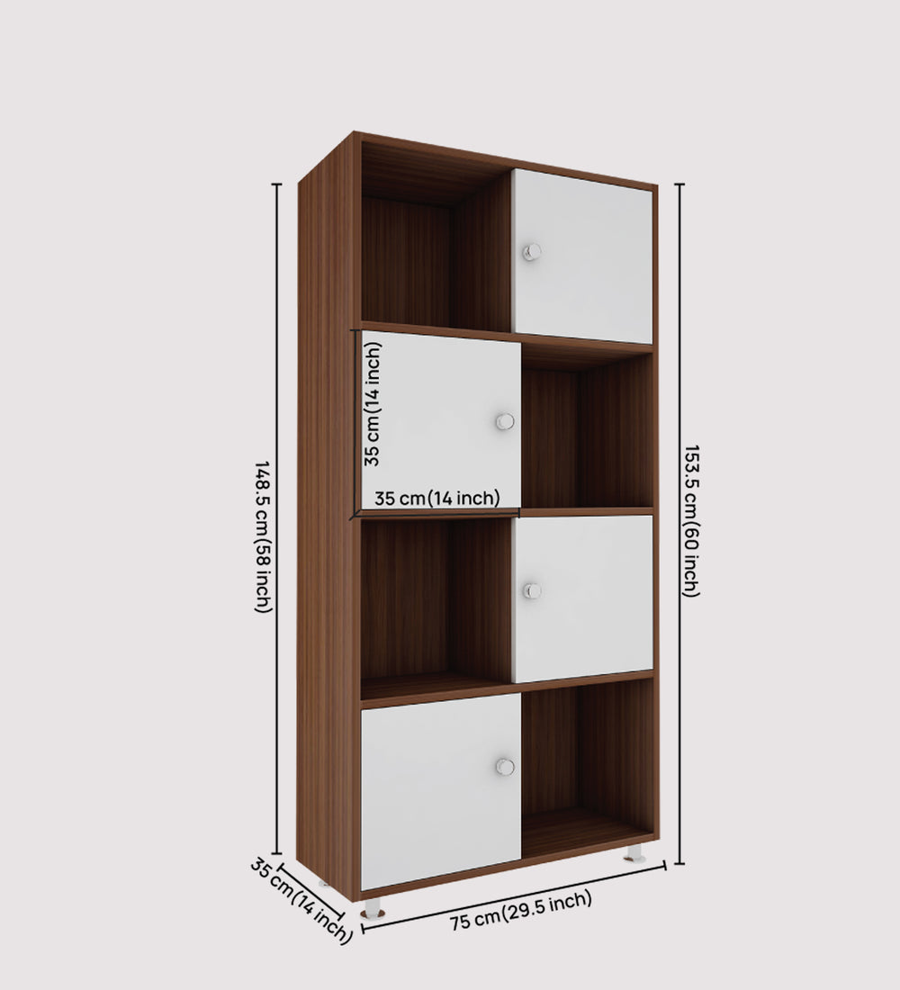 Calder Bookshelf | Walnut and Frosty White