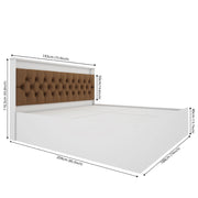 Ressley King Bed - White & Brown