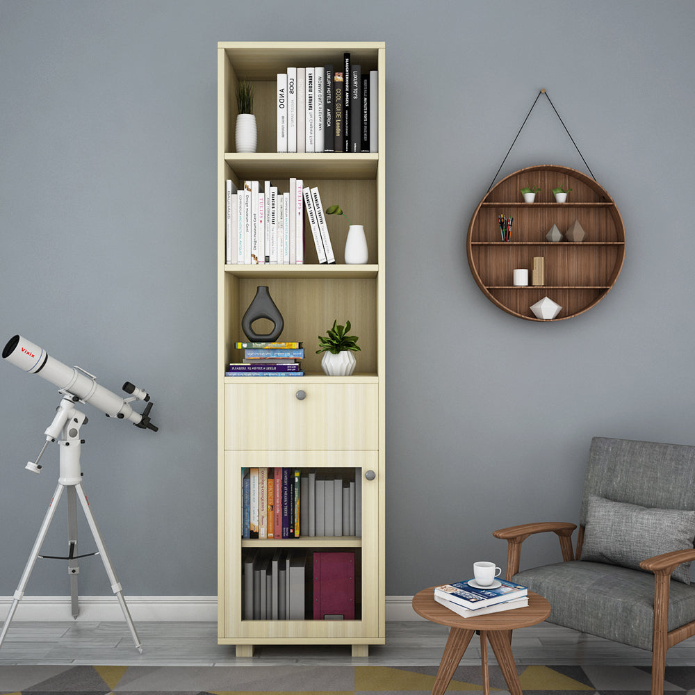 Solicitor Compact Bookshelf | Beige Teak