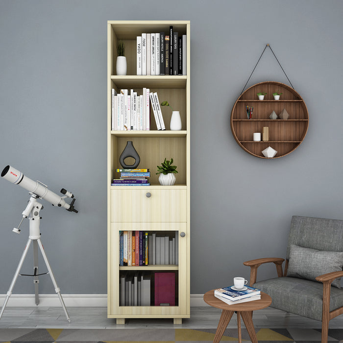 Solicitor Compact Bookshelf | Beige Teak