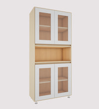 Load image into Gallery viewer, Mobley Display Bookcase - Beige Teak &amp; Frosty White
