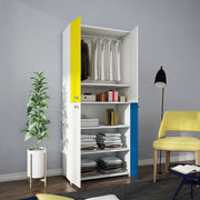 Petals Kids Wardrobe | Yellow & Blue and Frosty White