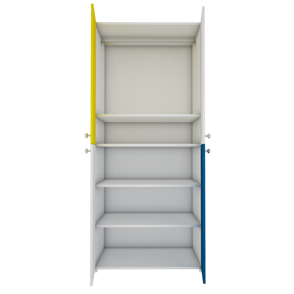 Petals Kids Wardrobe | Yellow & Blue and Frosty White