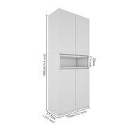 Natron Shoe Cabinet | Frosty White and Walnut