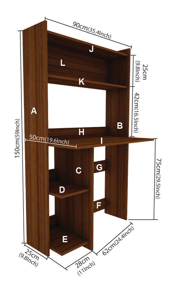 Astin Study Table - Walnut