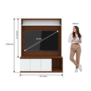 Edonia TV Unit | Walnut and Frosty White | 55 inches
