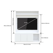 Edonia TV Unit |  Frosty White | 55 inches