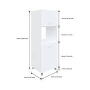 Microwave Tall Unit | Frosty White