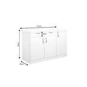 Oberon Side Crockery Unit | Frosty White