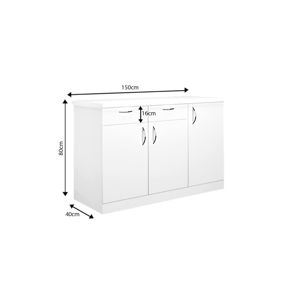 Oberon Side Crockery Unit | Frosty White