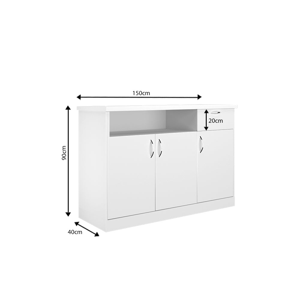 Magnus Side Crockery Unit | Frosty White
