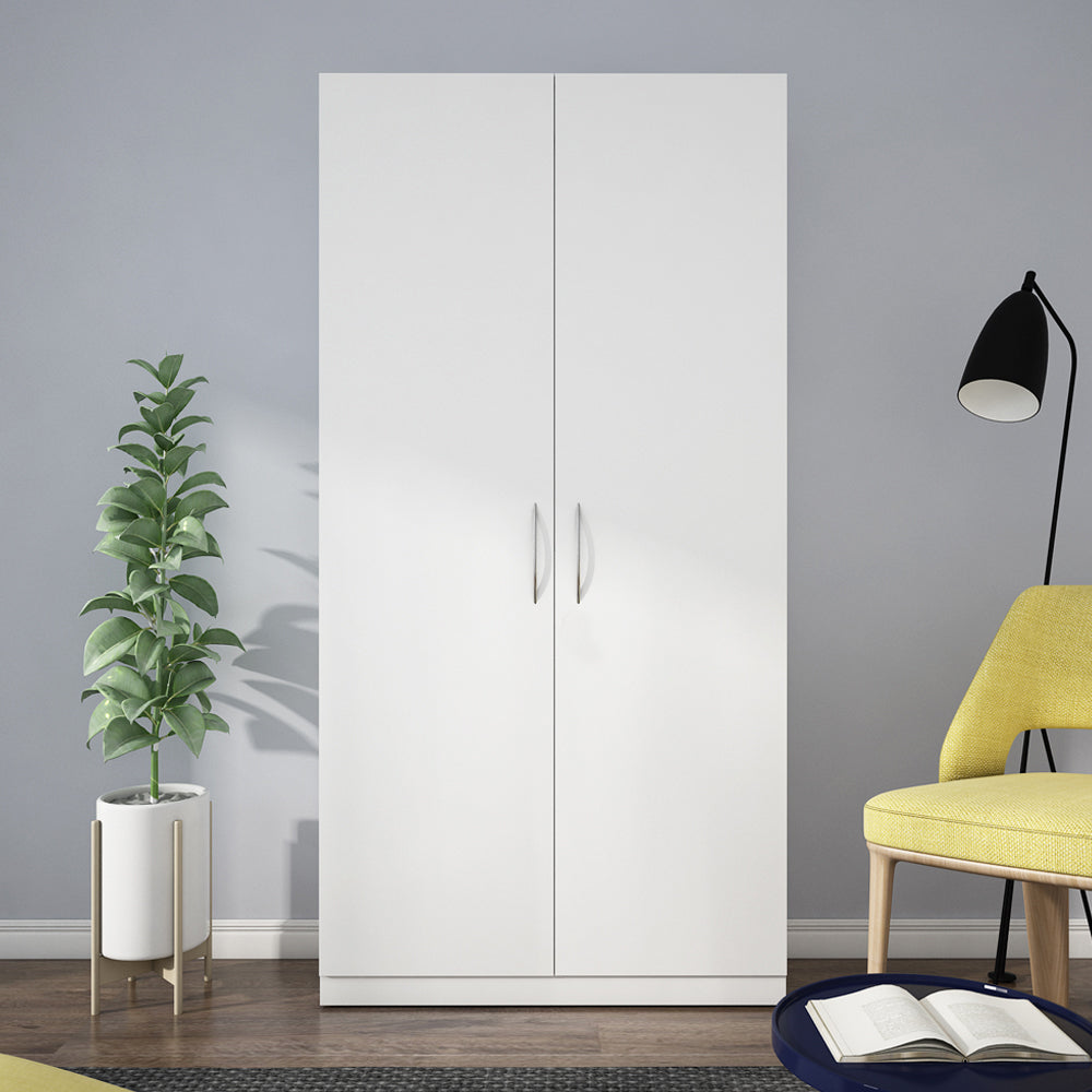 Flora 2 Door Wardrobe - Frosty White