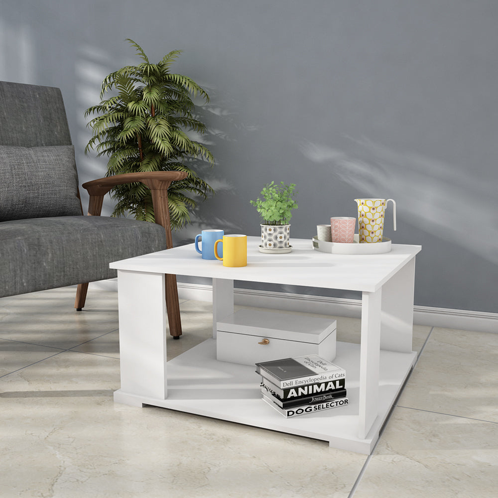 Foxtail Coffee Table - Frosty White