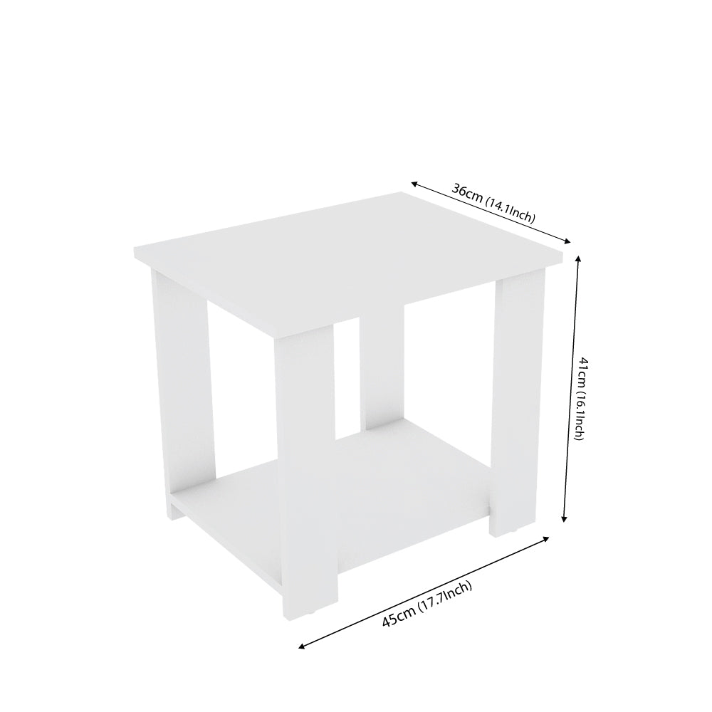 Cedar Side Table | White