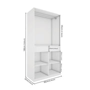 Flora 2 Door Wardrobe - Frosty White