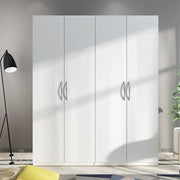 Bison 4 Door Wardrobe - White