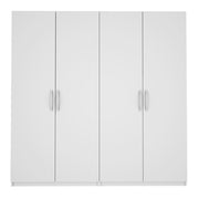 Lazel 4 Door Wardrobe - Frosty White