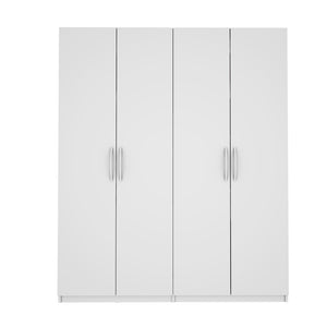 Bison 4 Door Wardrobe - White