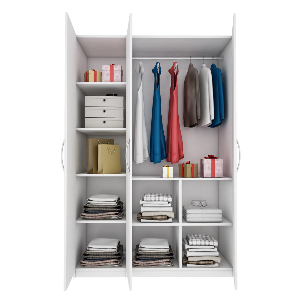 Armeria 3 Door Wardrobe - White