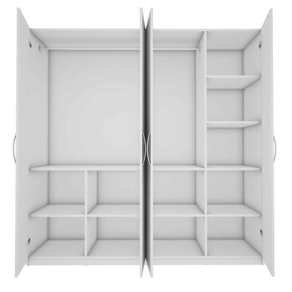 Lazel 4 Door Wardrobe - Frosty White