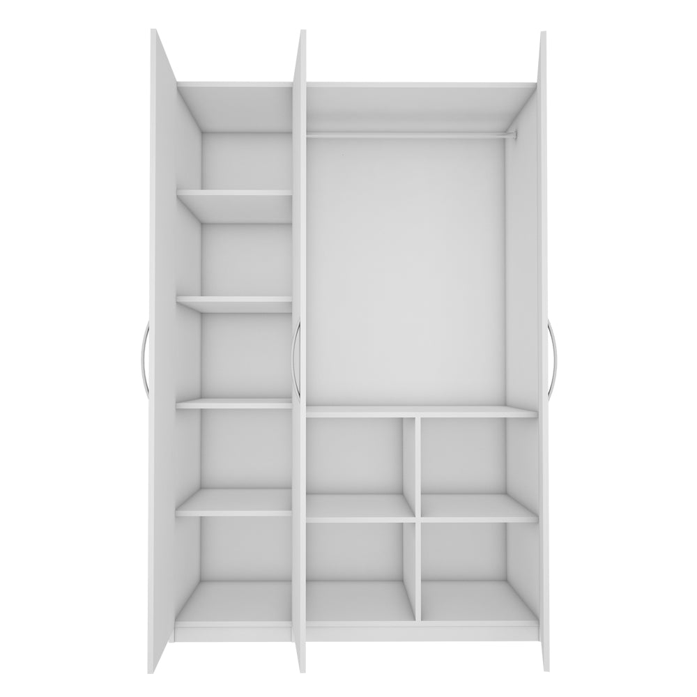 Armeria 3 Door Wardrobe - White