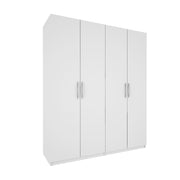 Bison 4 Door Wardrobe - White