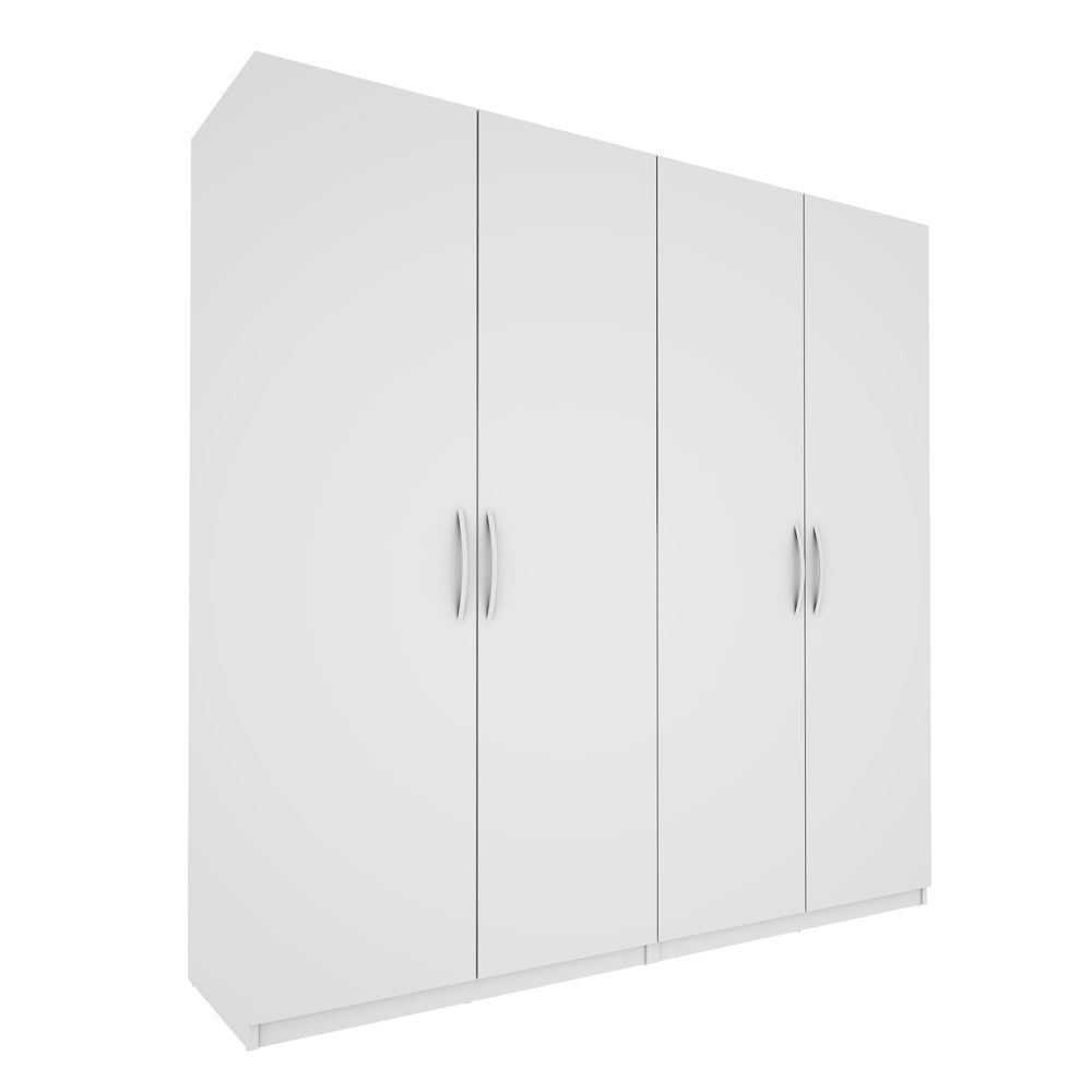 Lazel 4 Door Wardrobe - Frosty White