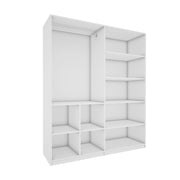 Bison 4 Door Wardrobe - White