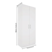 Eliza Two Door Wardrobe | Frosty White