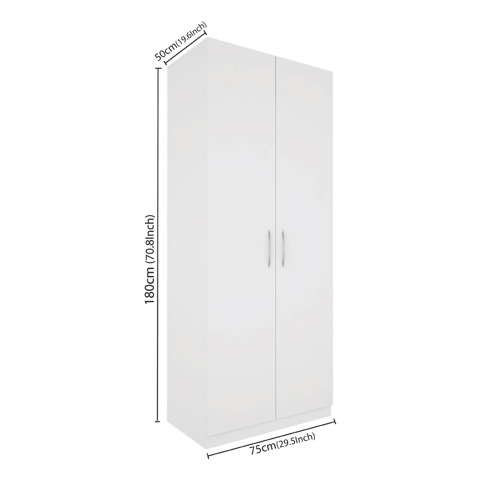 Eliza Two Door Wardrobe | Frosty White