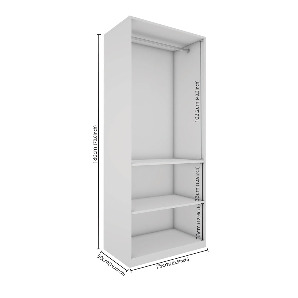 Eliza Two Door Wardrobe | Frosty White