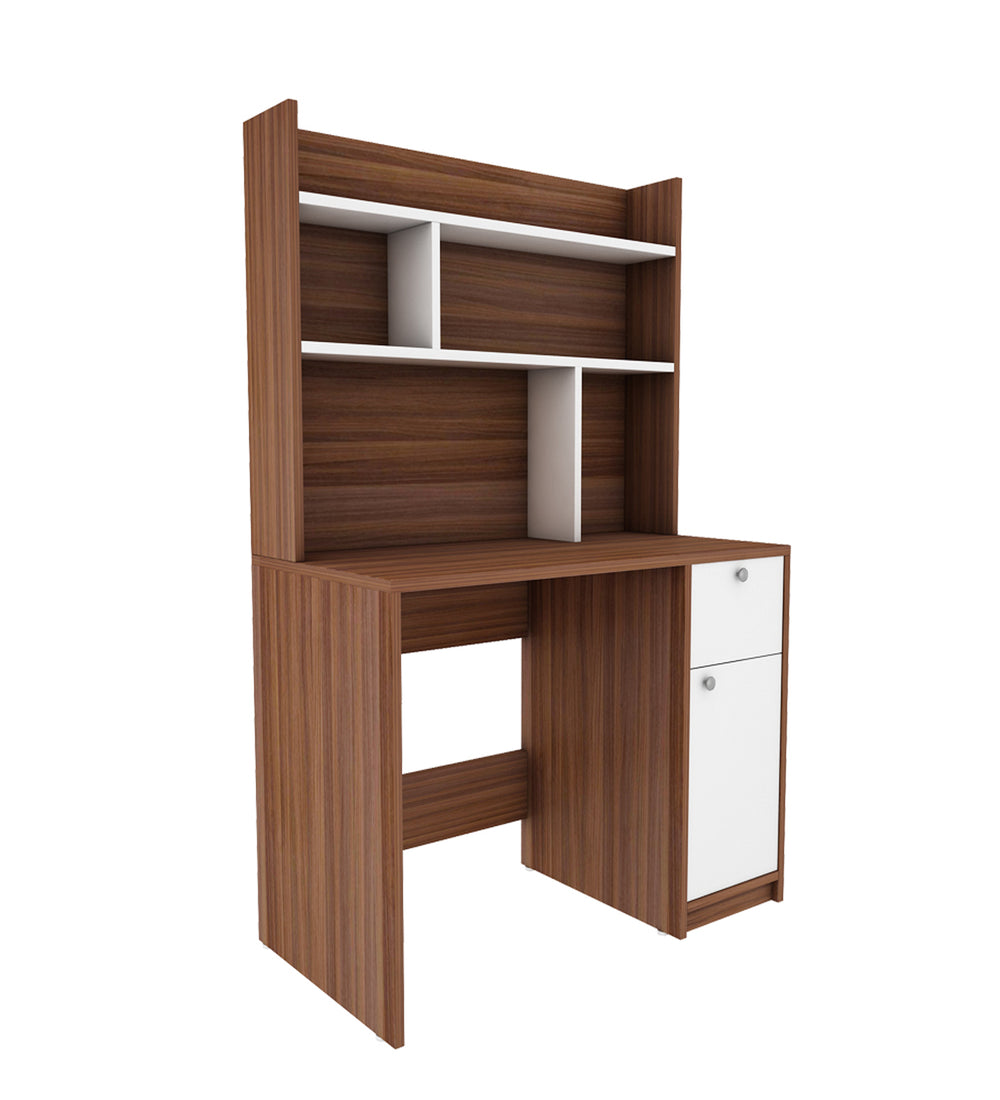 Neruda Study Table | Walnut and Frosty White