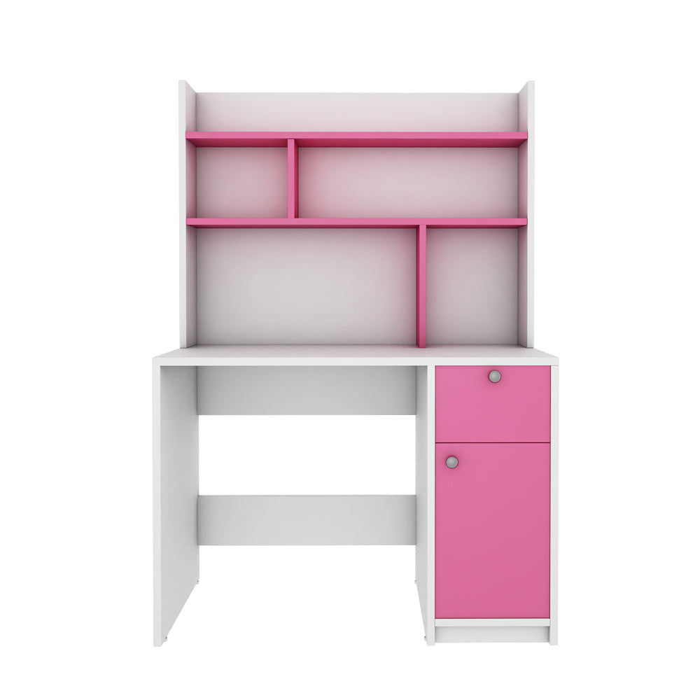 Neruda Study Table | Frosty White and Pink
