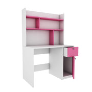 Neruda Study Table | Frosty White and Pink