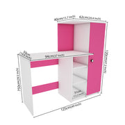 Marvel Home Office Table | Pink and Frosty White