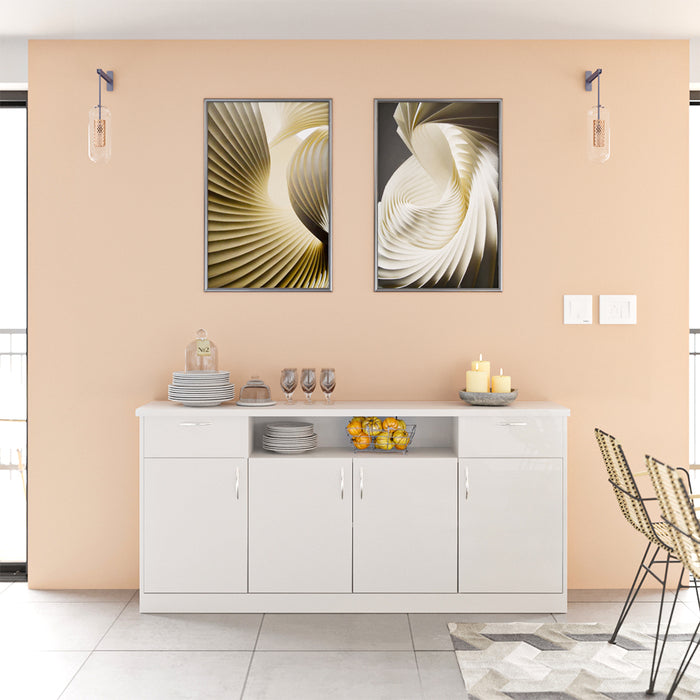 Magnus Side Crockery Unit | Large | Frosty White