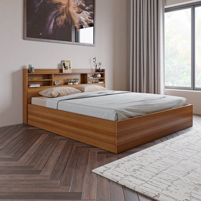 Zencozy King Bed - Walnut