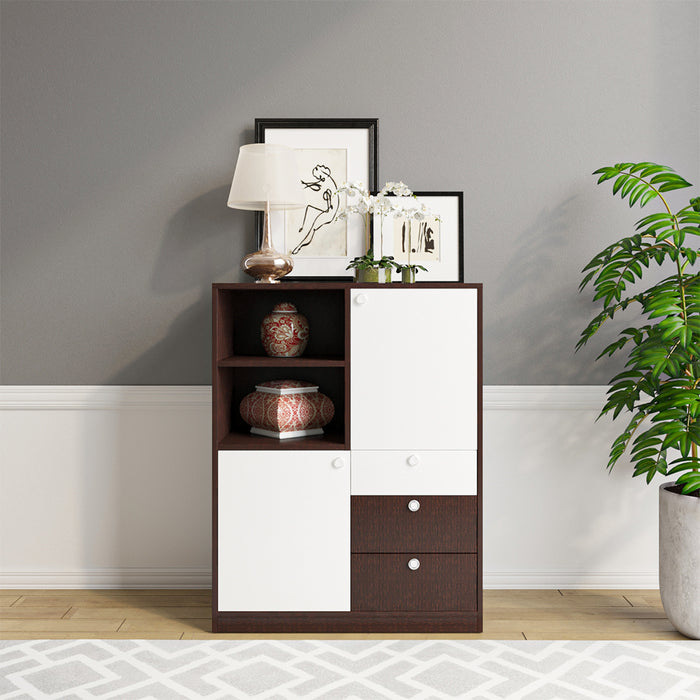 Tressia Chest of drawers | Wenge-Frosty White