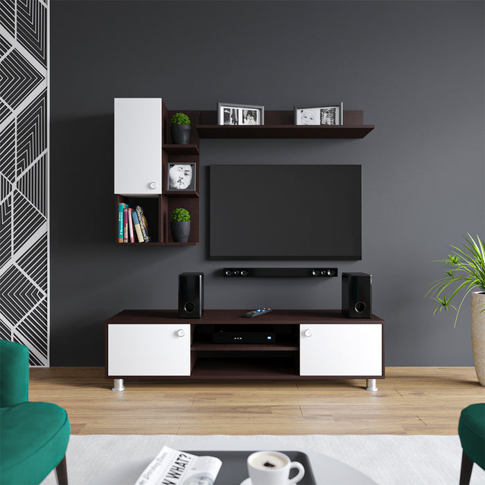 Cosmo TV Unit | 43 Inch TV | Wenge and Frosty White