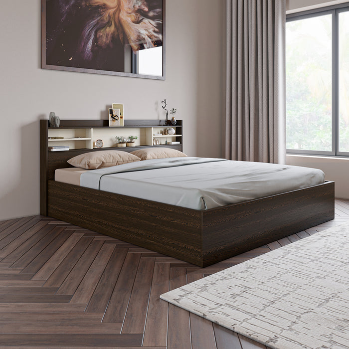 Zencozy King Bed - Wenge & Beige