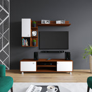 Cosmo TV Unit | 43 Inch TV | Walnut and Frosty White