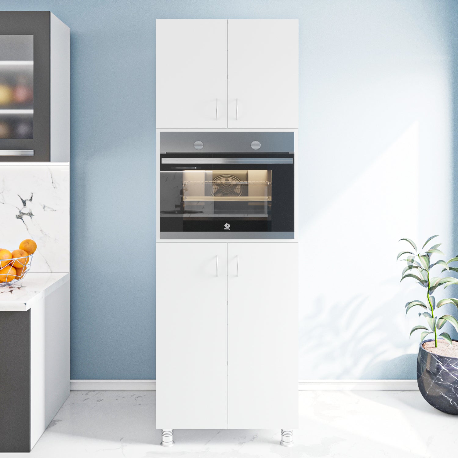 Microwave Tall Unit | Frosty White