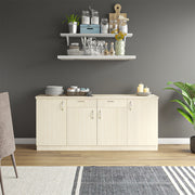 Oberon Side Crockery Unit | Large | Beige Teak