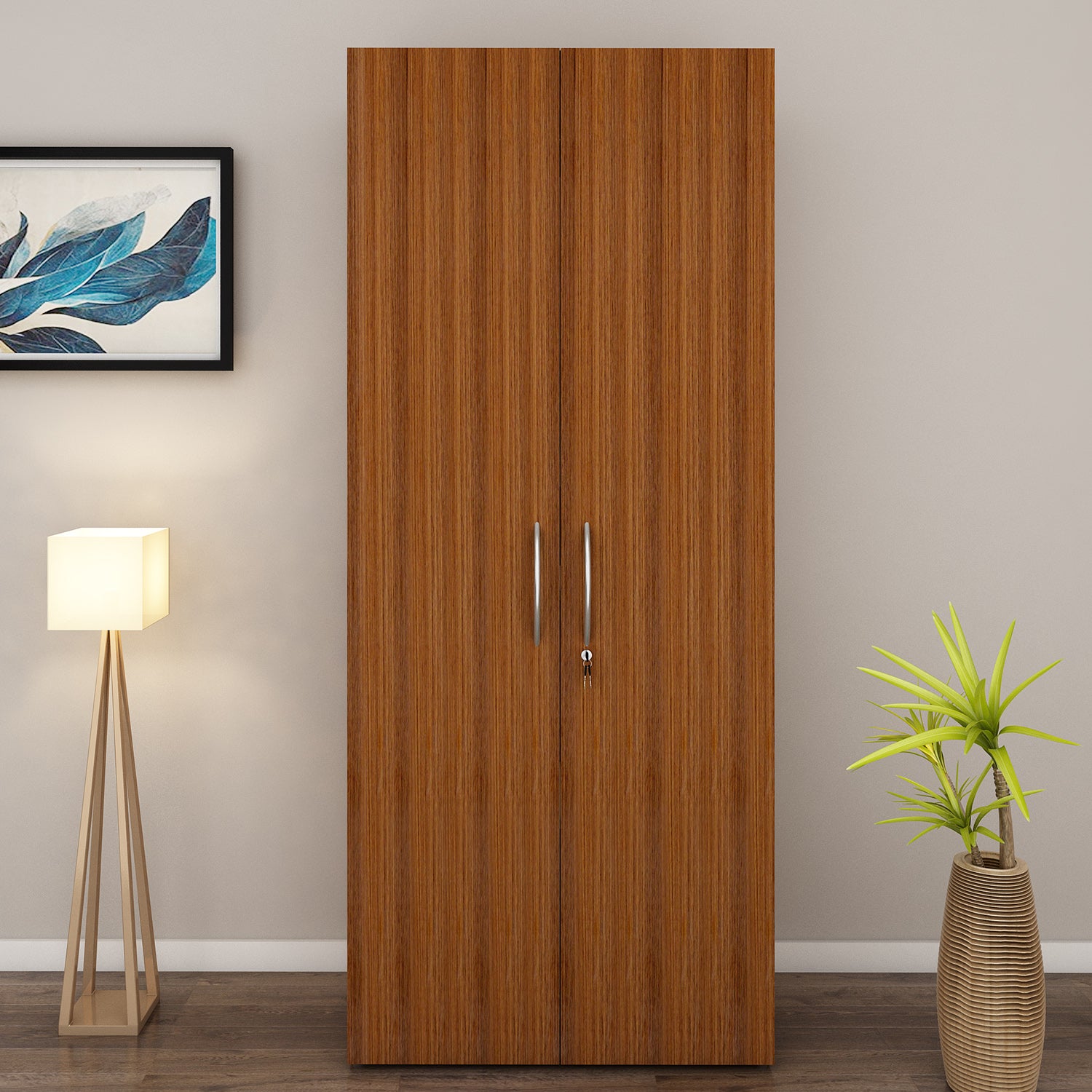 Double door almirah deals wooden