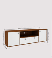 Imperial TV Unit | 70 Inch TV | Walnut and Frosty White