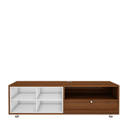 Imperial TV Unit | 65 Inch TV | Walnut and Frosty White