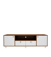 Imperial TV Unit | 70 Inch TV | Walnut and Frosty White