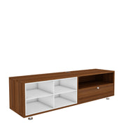 Imperial TV Unit | 65 Inch TV | Walnut and Frosty White