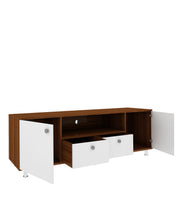 Imperial TV Unit | 70 Inch TV | Walnut and Frosty White